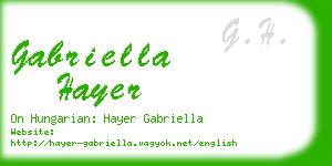 gabriella hayer business card